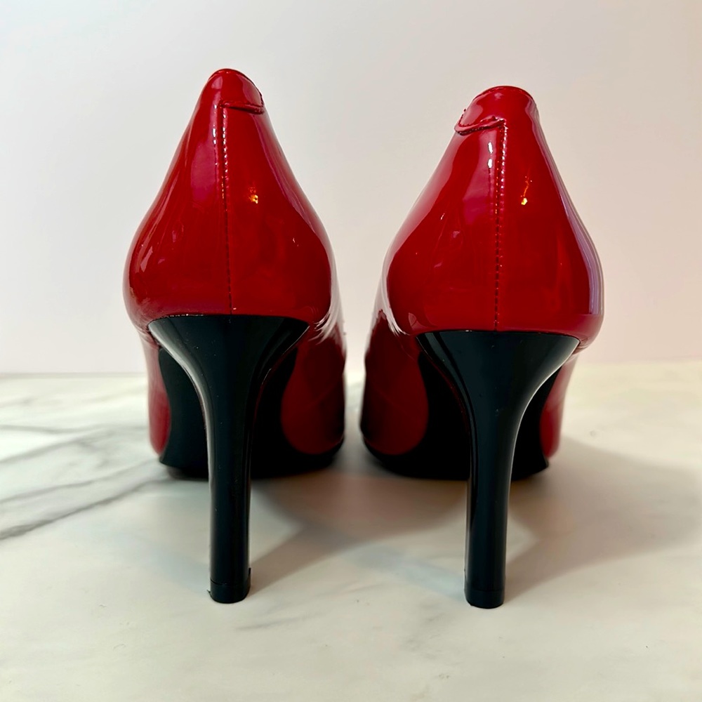 Rialto Women’s Coline Red Patent 3.5” Black Stiletto Heel Pump - Size 7 - Picture 5 of 8